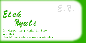 elek nyuli business card